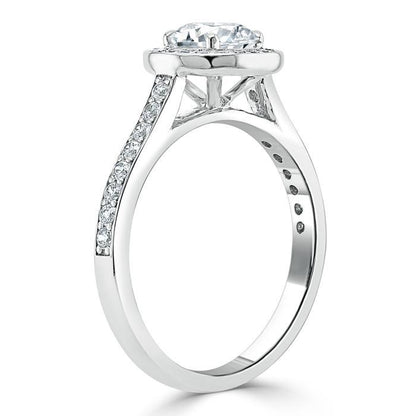 The Aurora — Round Lab Diamond Tiffany Halo Engagement Ring