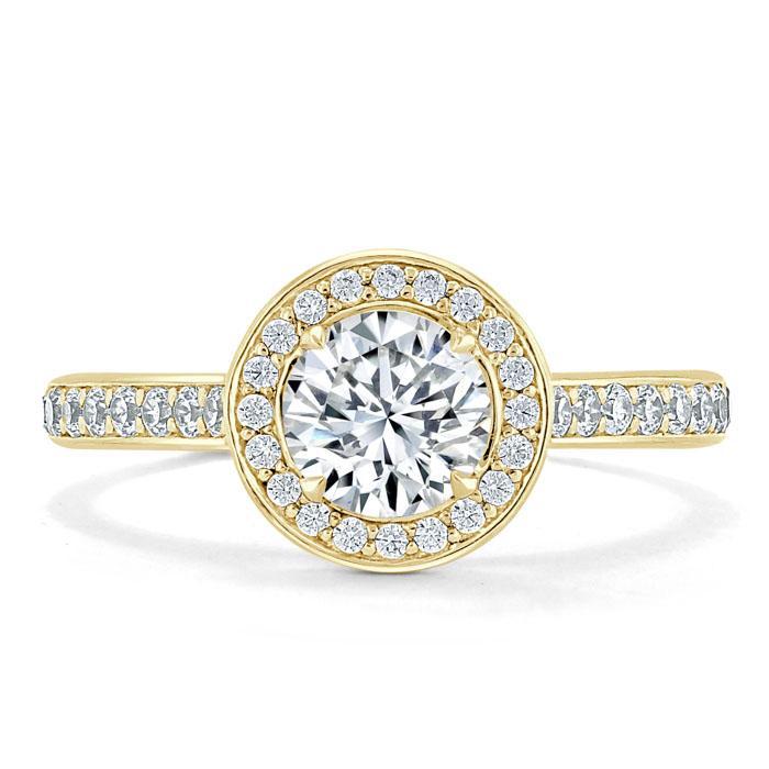 The Aurora — Round Lab Diamond Tiffany Halo Engagement Ring