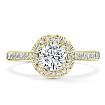 The Aurora — Round Lab Diamond Tiffany Halo Engagement Ring