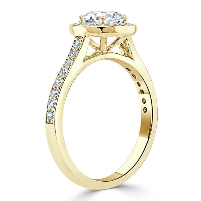 The Aurora — Round Lab Diamond Tiffany Halo Engagement Ring