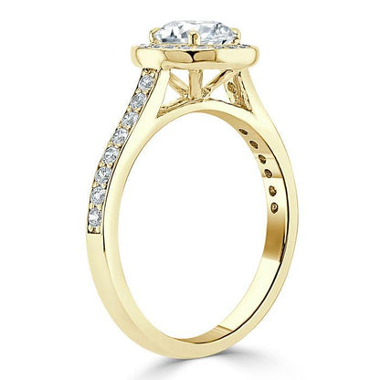 The Aurora — Round Lab Diamond Tiffany Halo Engagement Ring