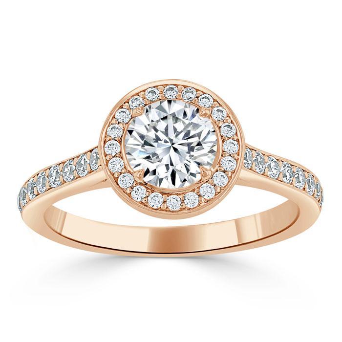 The Aurora — Round Lab Diamond Tiffany Halo Engagement Ring