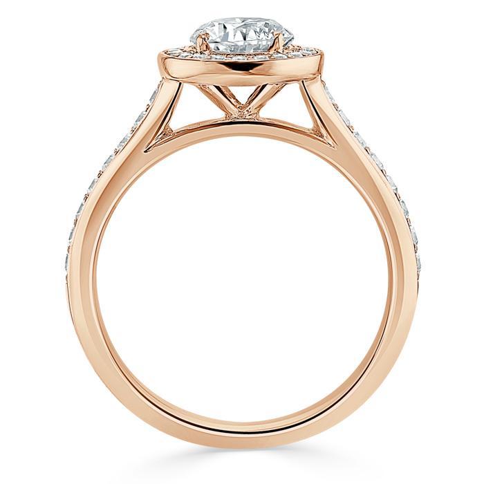 The Aurora — Round Lab Diamond Tiffany Halo Engagement Ring