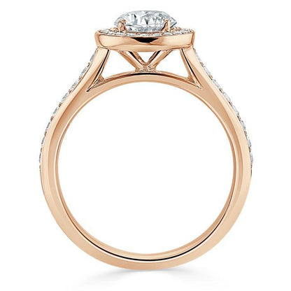 The Aurora — Round Lab Diamond Tiffany Halo Engagement Ring