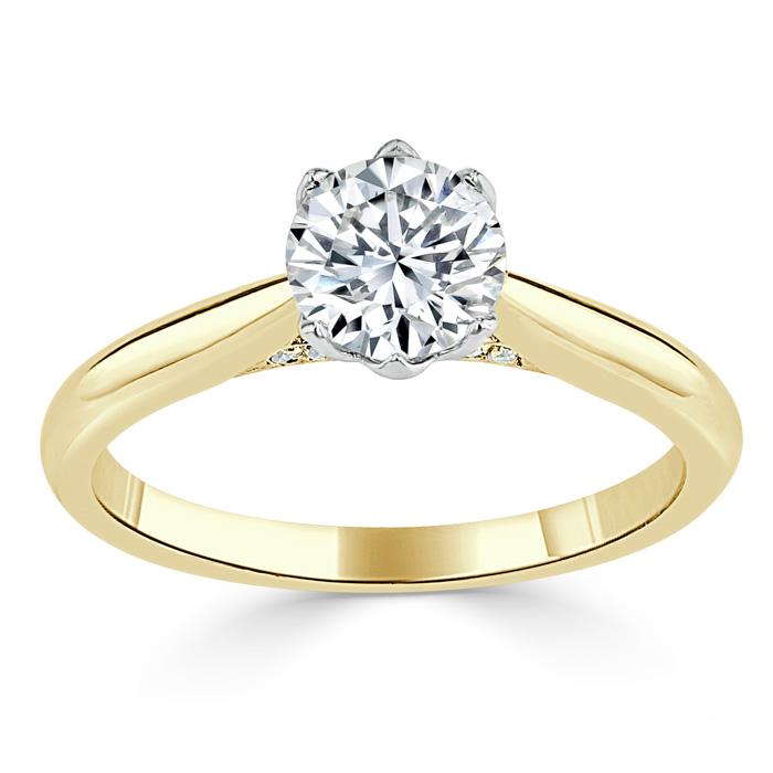The Clara — Round Lab Diamond Six-Prong Engagement Ring