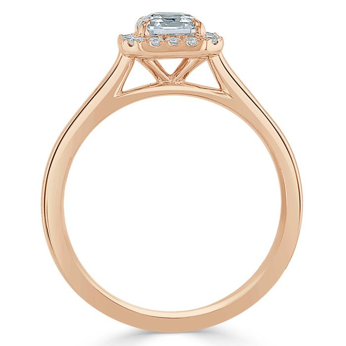 The Aurora — Asscher Lab Diamond Halo Engagement Ring III