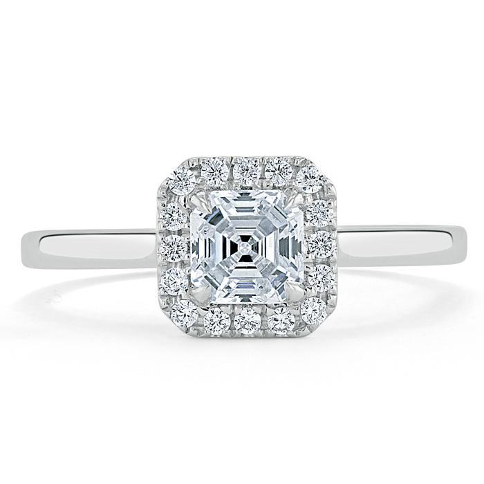The Aurora — Asscher Lab Diamond Halo Engagement Ring III