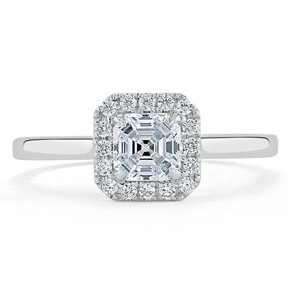 The Aurora — Asscher Lab Diamond Halo Engagement Ring III