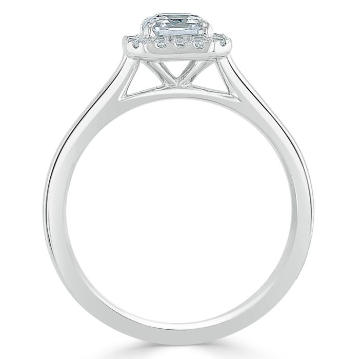 The Aurora — Asscher Lab Diamond Halo Engagement Ring III