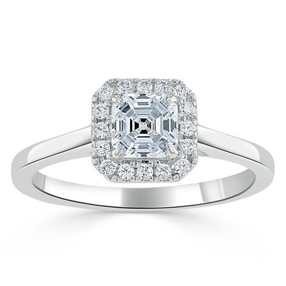 The Aurora — Asscher Lab Diamond Halo Engagement Ring III