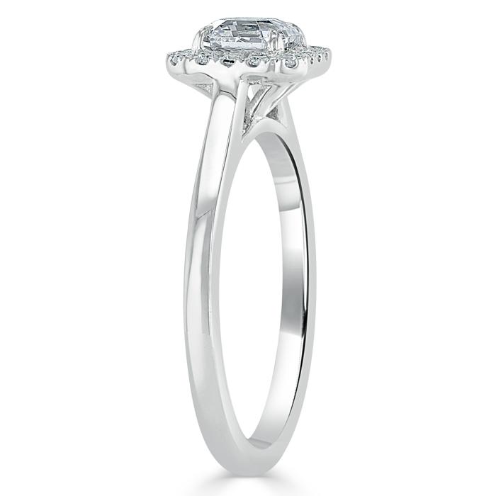 The Aurora — Asscher Lab Diamond Halo Engagement Ring III
