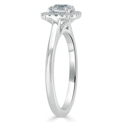 The Aurora — Asscher Lab Diamond Halo Engagement Ring III