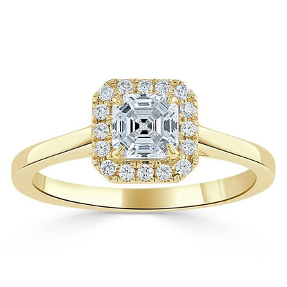 The Aurora — Asscher Lab Diamond Halo Engagement Ring III