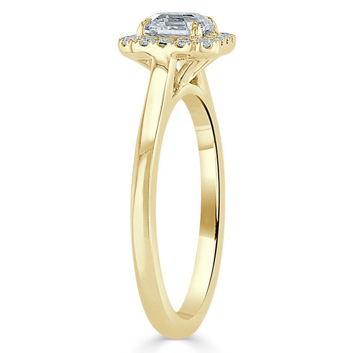 The Aurora — Asscher Lab Diamond Halo Engagement Ring III