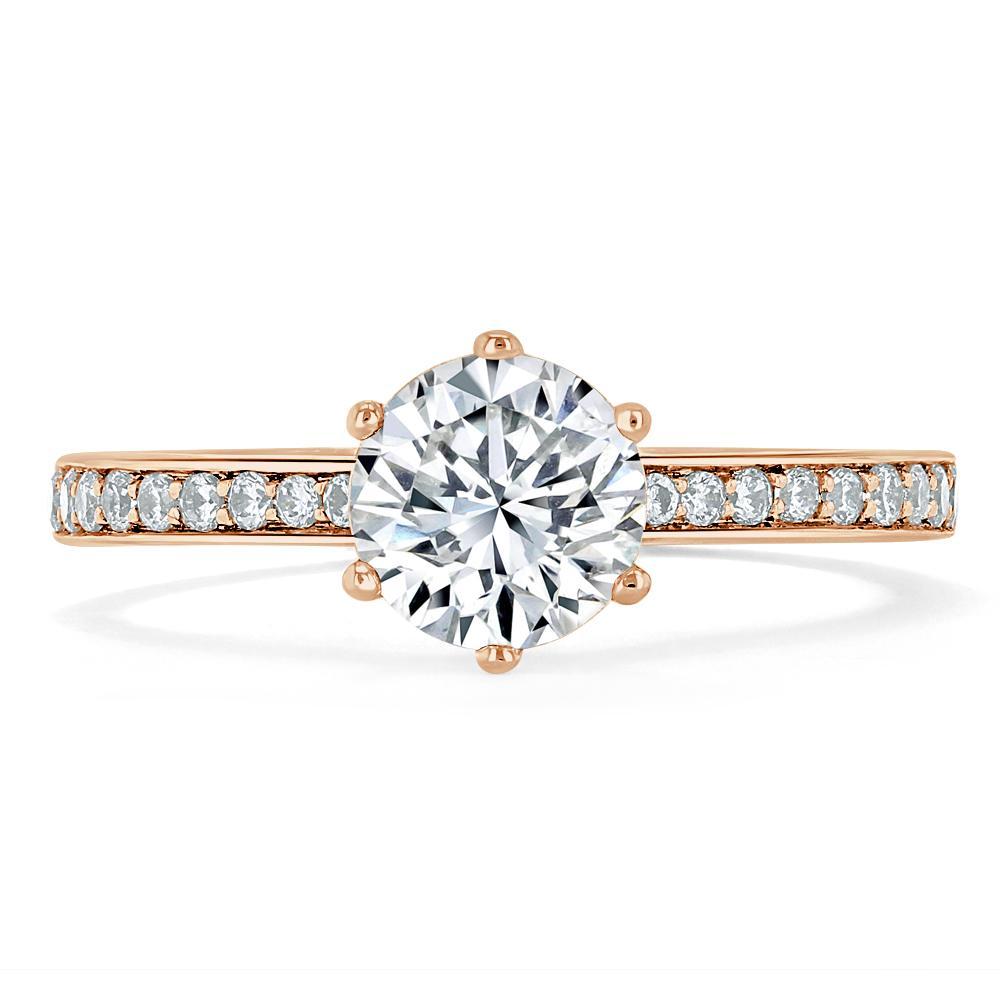 The Clara — Round Lab Diamond Tiffany Solitaire Engagement Ring