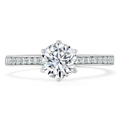 The Clara — Round Lab Diamond Tiffany Solitaire Engagement Ring