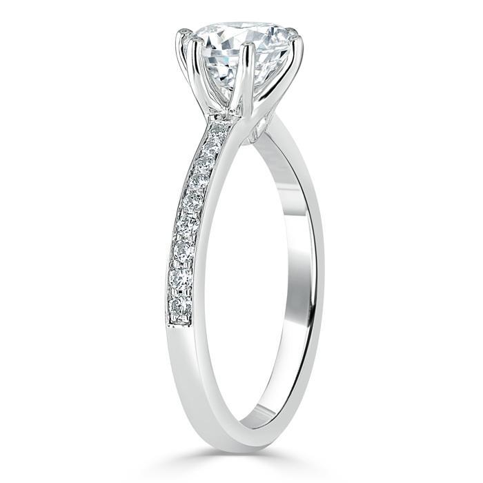 The Clara — Round Lab Diamond Tiffany Solitaire Engagement Ring