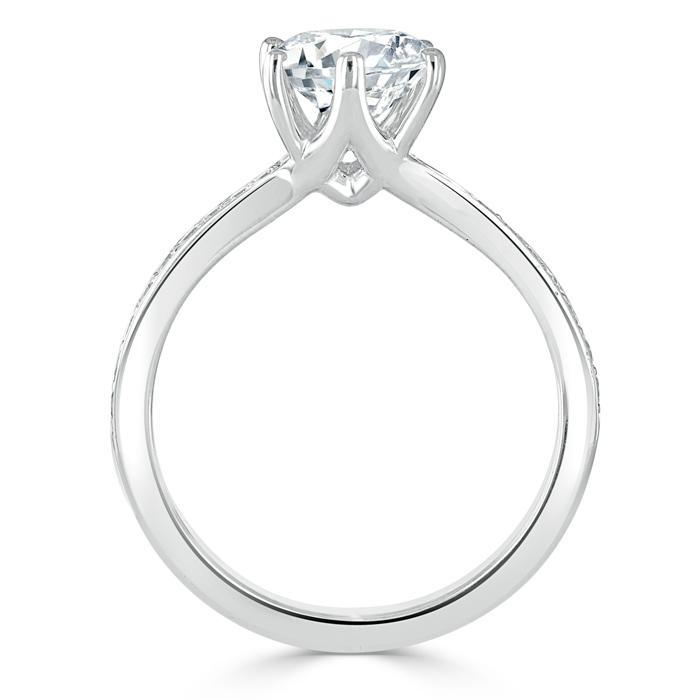 The Clara — Round Lab Diamond Tiffany Solitaire Engagement Ring