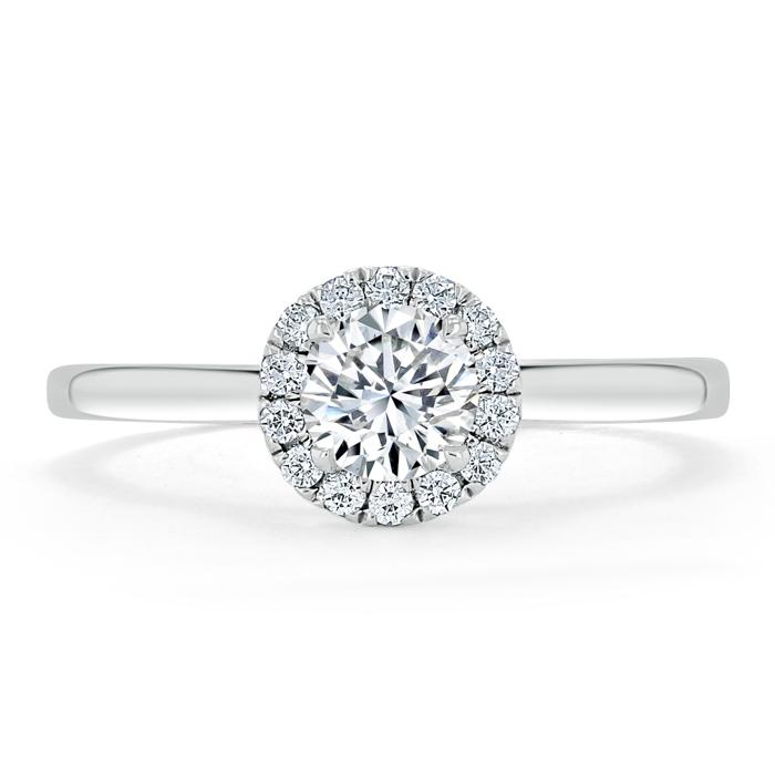 The Aurora — Round Lab Diamond Halo Engagement Ring III