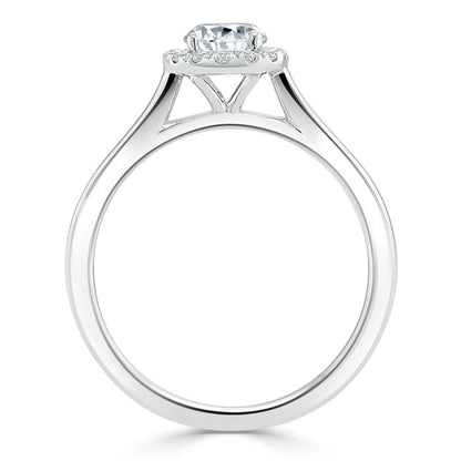 The Aurora — Round Lab Diamond Halo Engagement Ring III