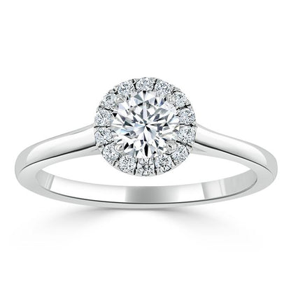 The Aurora — Round Lab Diamond Halo Engagement Ring III