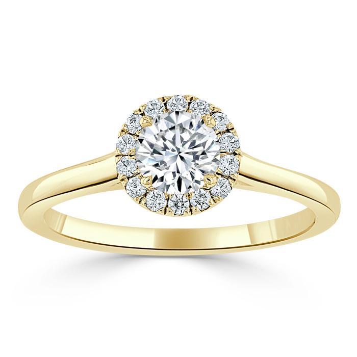 The Aurora — Round Lab Diamond Halo Engagement Ring III