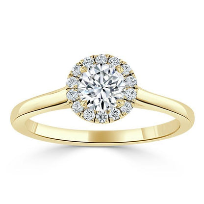 The Aurora — Round Lab Diamond Halo Engagement Ring III