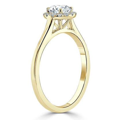 The Aurora — Round Lab Diamond Halo Engagement Ring III