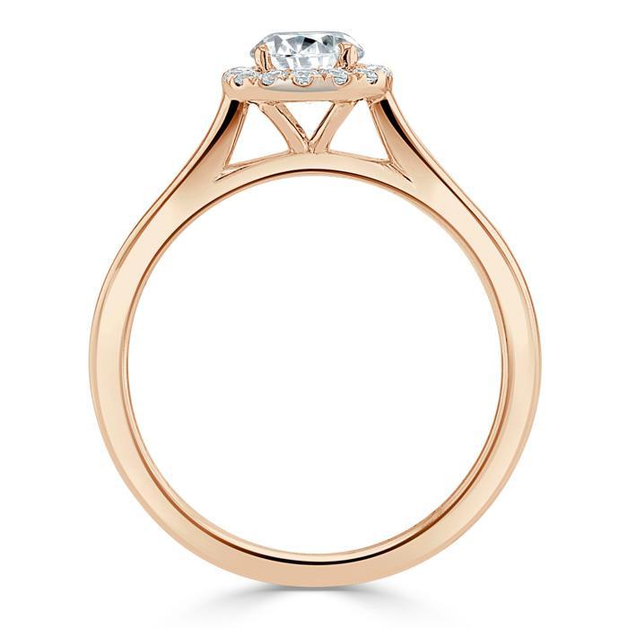 The Aurora — Round Lab Diamond Halo Engagement Ring III