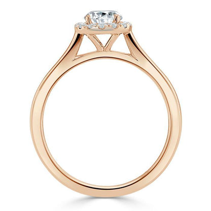 The Aurora — Round Lab Diamond Halo Engagement Ring III