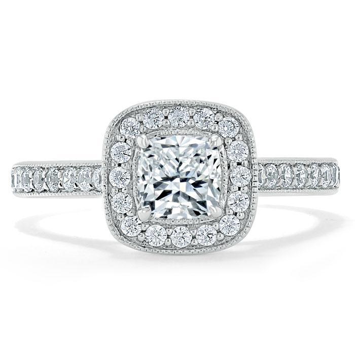 The Aurora — Cushion Lab Diamond Tiffany Halo Engagement Ring III