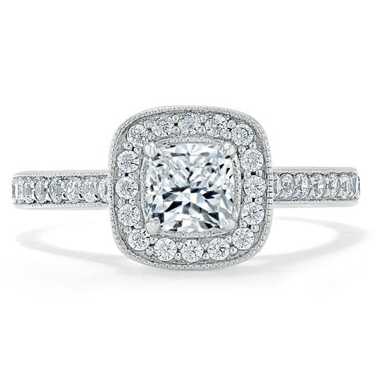 The Aurora — Cushion Lab Diamond Tiffany Halo Engagement Ring III