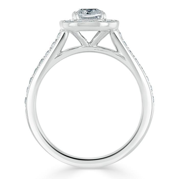 The Aurora — Cushion Lab Diamond Tiffany Halo Engagement Ring III