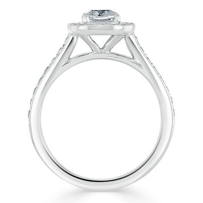 The Aurora — Cushion Lab Diamond Tiffany Halo Engagement Ring III