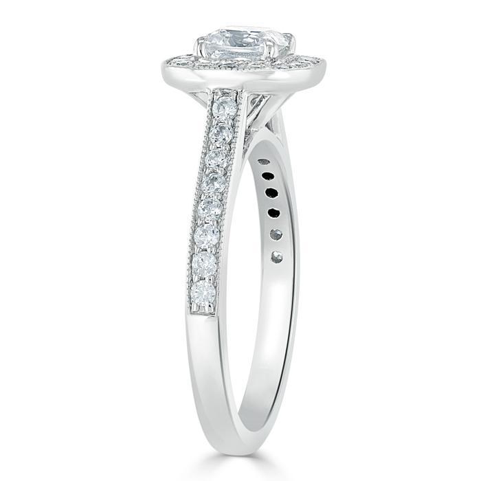 The Aurora — Cushion Lab Diamond Tiffany Halo Engagement Ring III