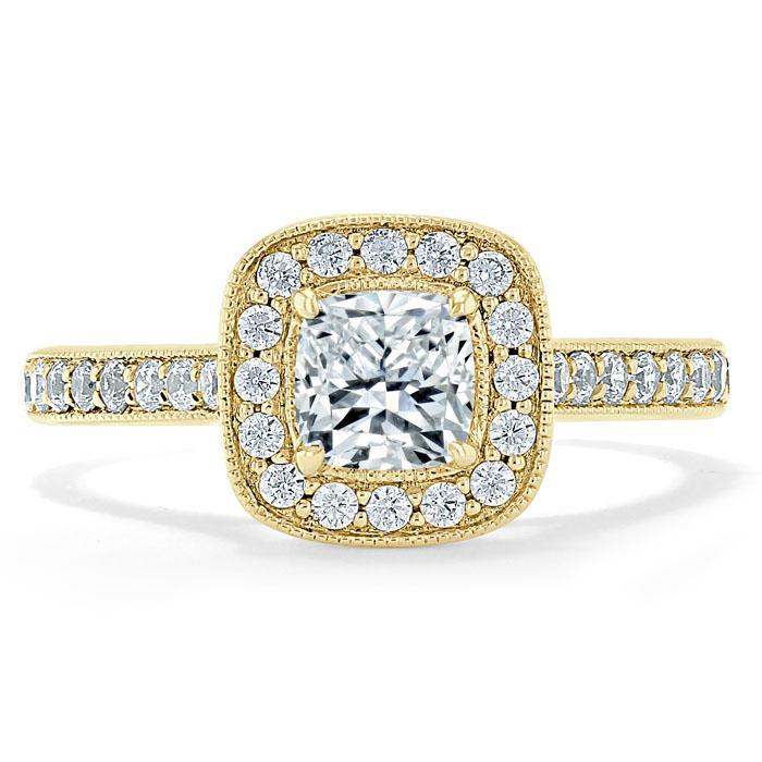 The Aurora — Cushion Lab Diamond Tiffany Halo Engagement Ring III