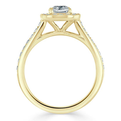 The Aurora — Cushion Lab Diamond Tiffany Halo Engagement Ring III