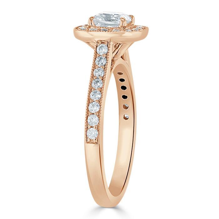 The Aurora — Cushion Lab Diamond Tiffany Halo Engagement Ring III