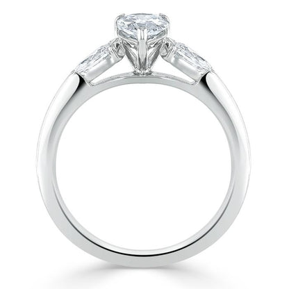 The Violet — Pear Lab Diamond 3-Stone Engagement Ring II