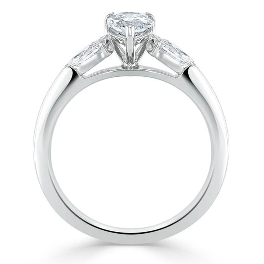 The Violet — Pear Lab Diamond 3-Stone Engagement Ring II