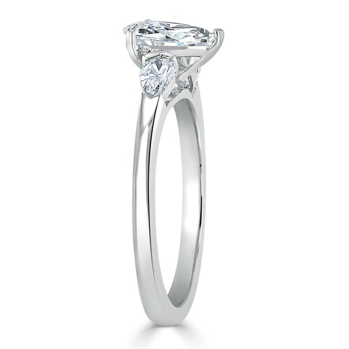 The Violet — Pear Lab Diamond 3-Stone Engagement Ring II