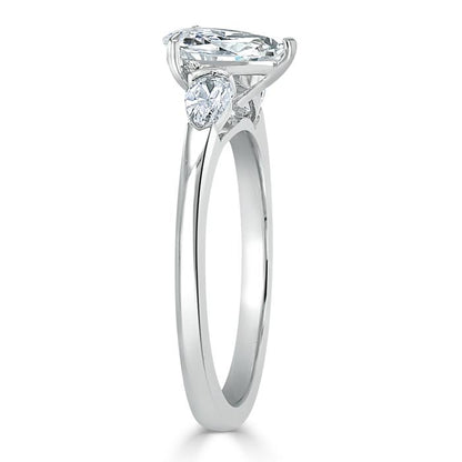 The Violet — Pear Lab Diamond 3-Stone Engagement Ring II