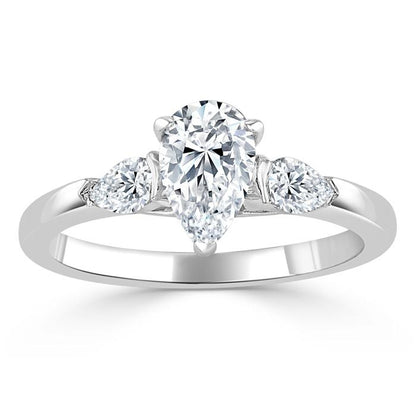 The Violet — Pear Lab Diamond 3-Stone Engagement Ring II