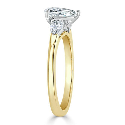 The Violet — Pear Lab Diamond 3-Stone Engagement Ring II