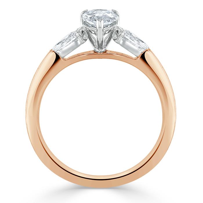 The Violet — Pear Lab Diamond 3-Stone Engagement Ring II