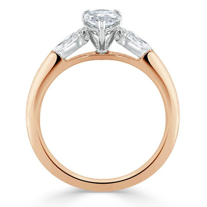 The Violet — Pear Lab Diamond 3-Stone Engagement Ring II