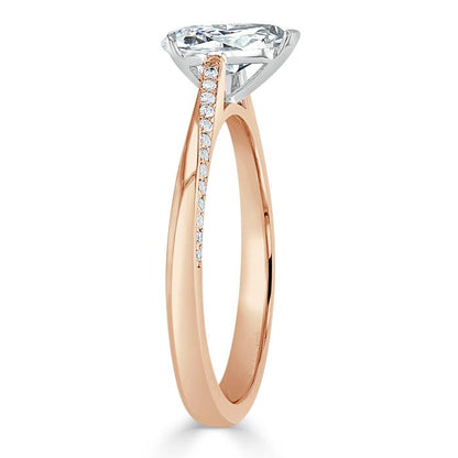 The Rose — Pear Lab Diamond Solitaire Engagement Ring VII