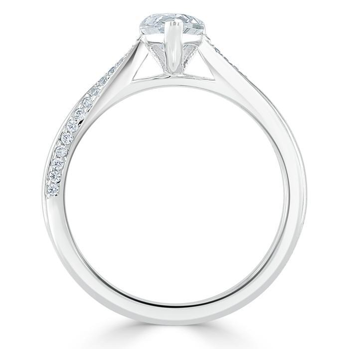The Rose — Pear Lab Diamond Solitaire Engagement Ring VII