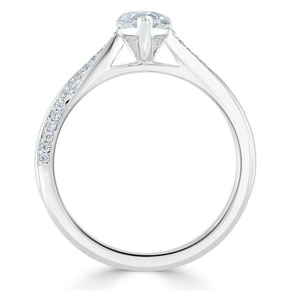 The Rose — Pear Lab Diamond Solitaire Engagement Ring VII