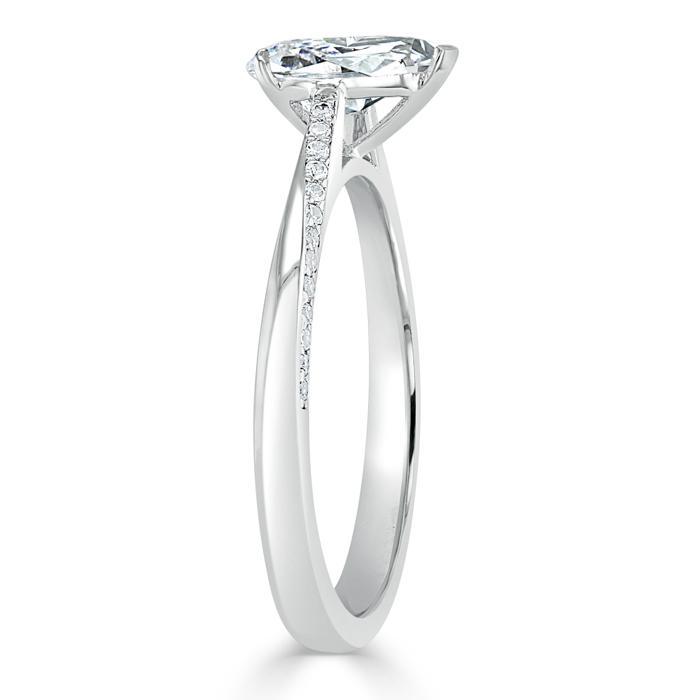 The Rose — Pear Lab Diamond Solitaire Engagement Ring VII